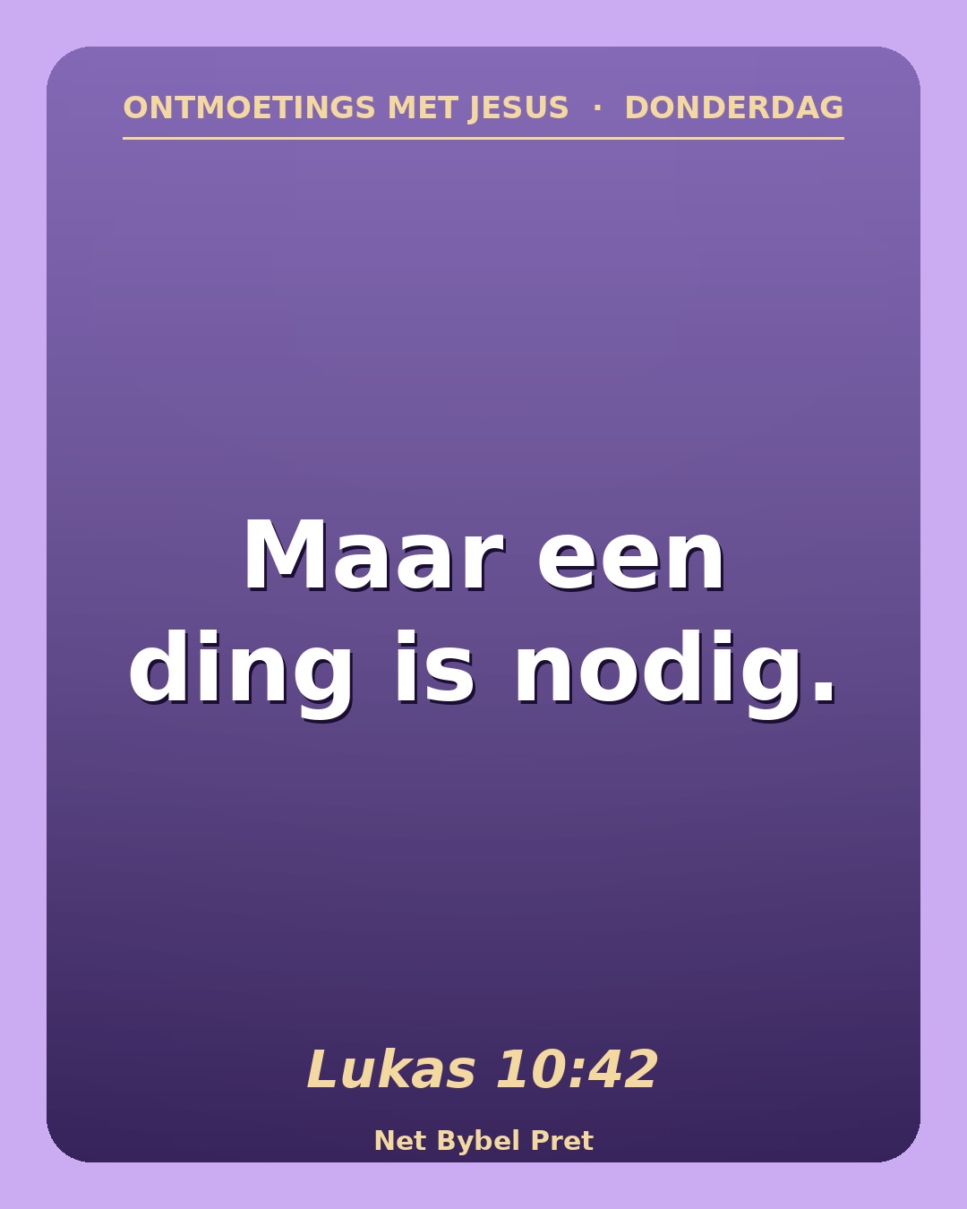Donderdag — Ontmoetings met Jesus (II)